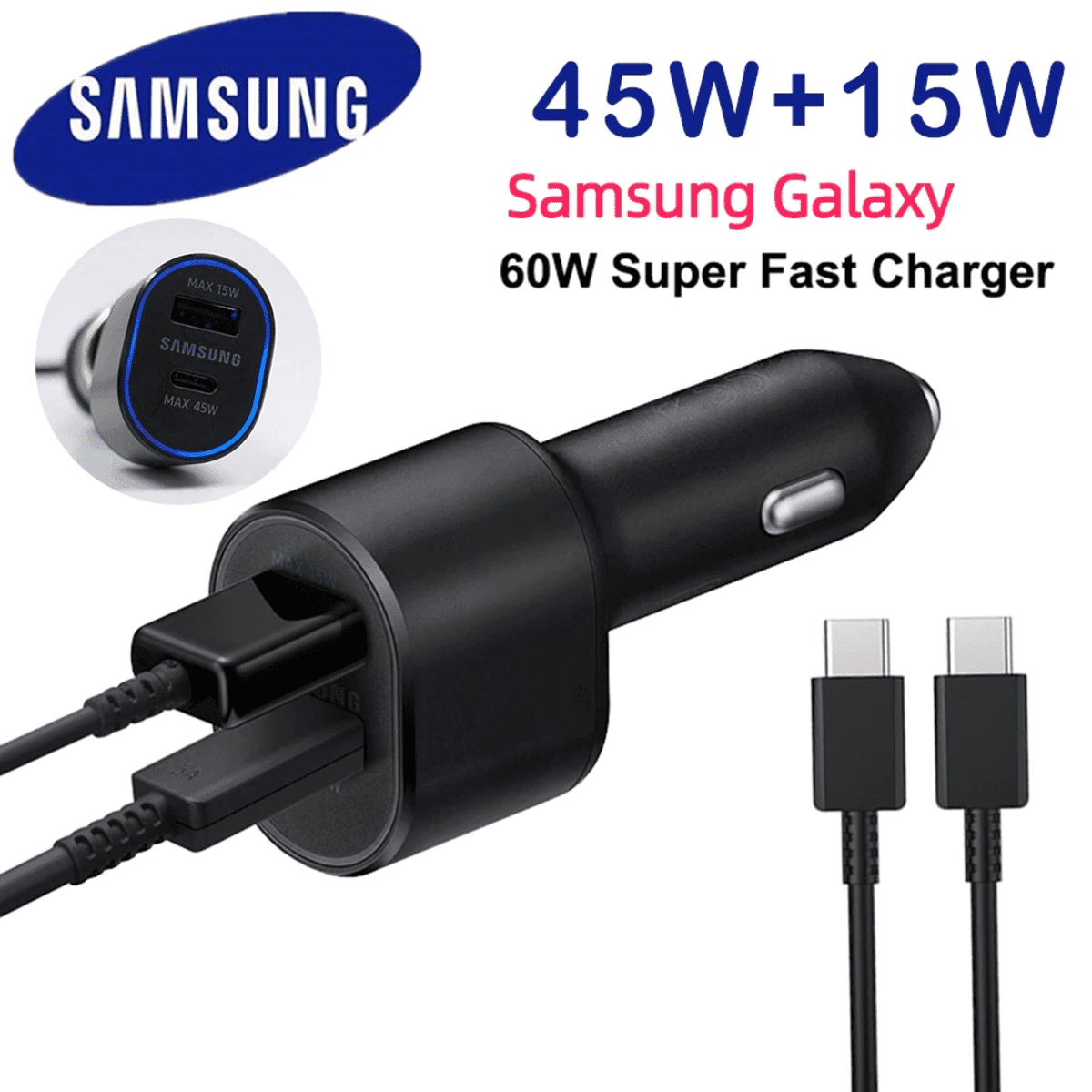 מטען רכב 60W USB מהיר לגלקסי