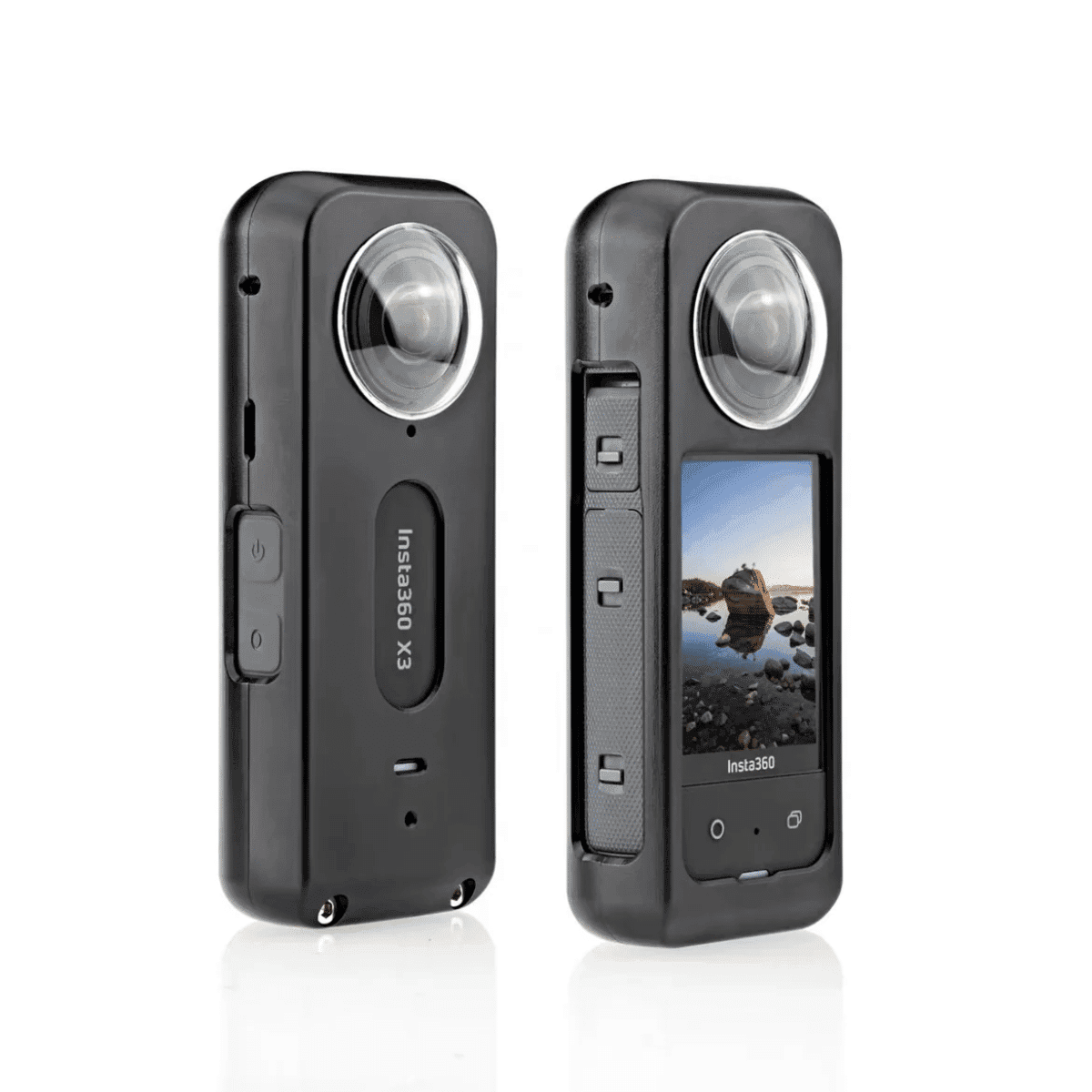 מגן מתכת למצלמת Insta360 X3 עם מסגרת אלומיניום