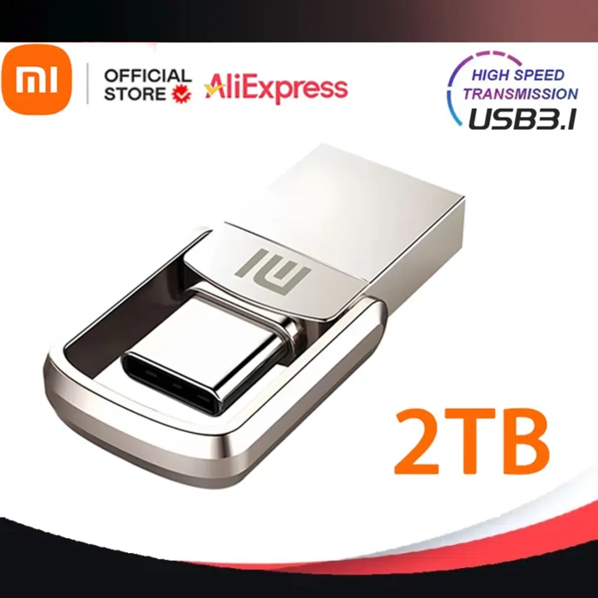 דיסק און קי Xiaomi מיני USB 3.1 במהירות גבוהה 2TB
