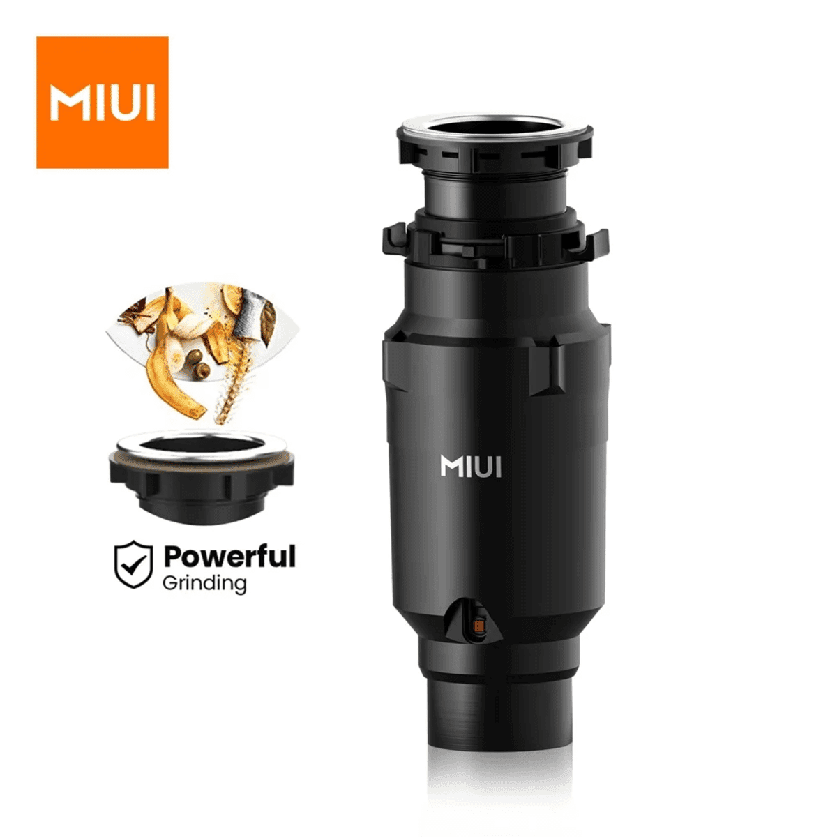 טוחן אשפה MIUI 1/2 HP – הזנה רציפה עם מערכת טחינה נירוסטה