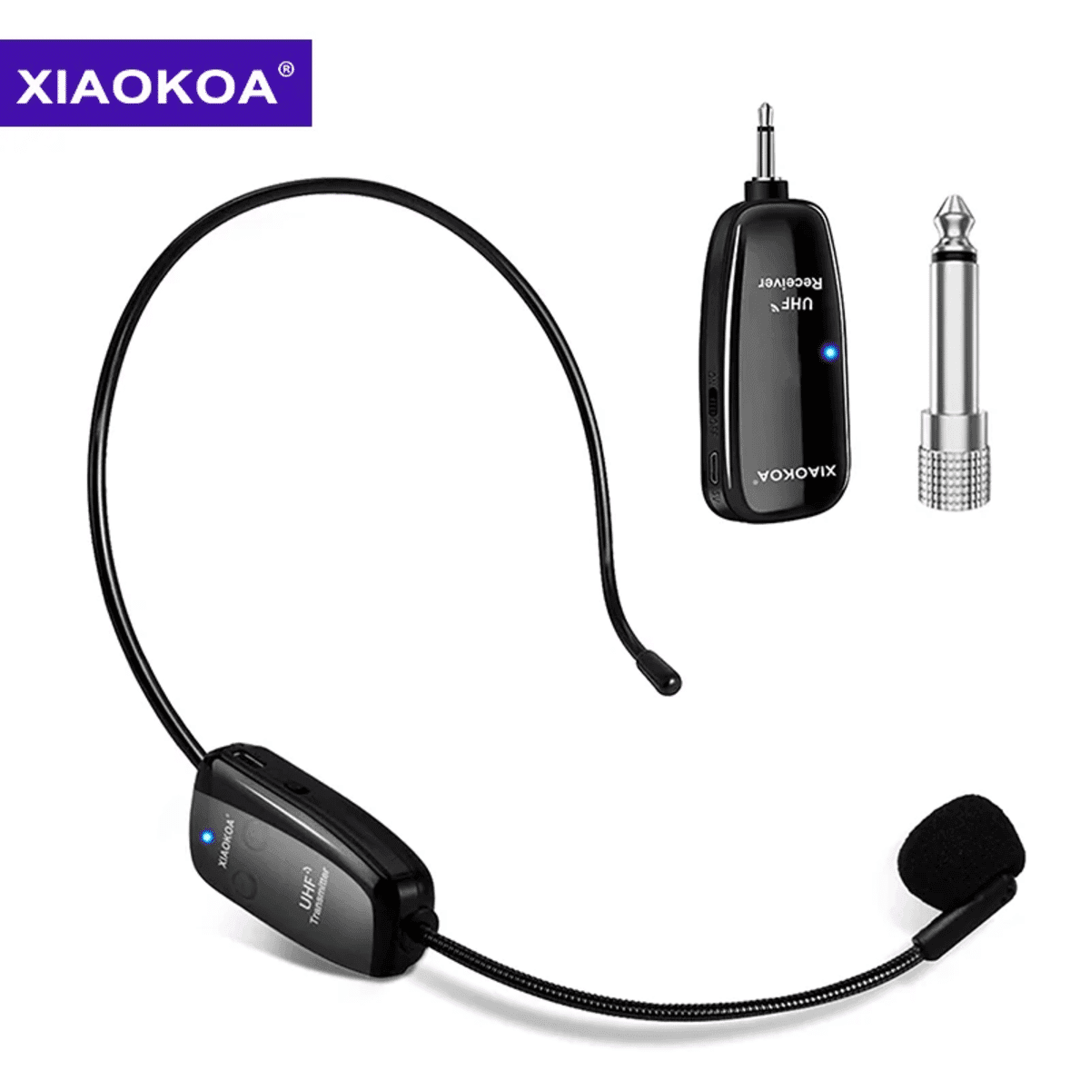 אוזניות מיקרופון UHF אלחוטי
