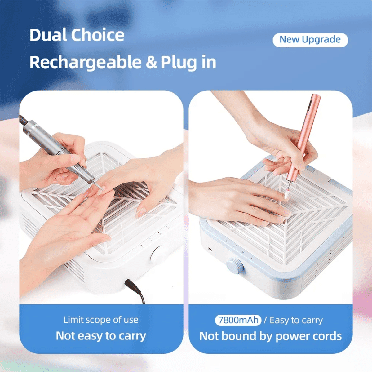 שואב אבק 120W לניקוי אבק מניקור עם מסננים כפולים