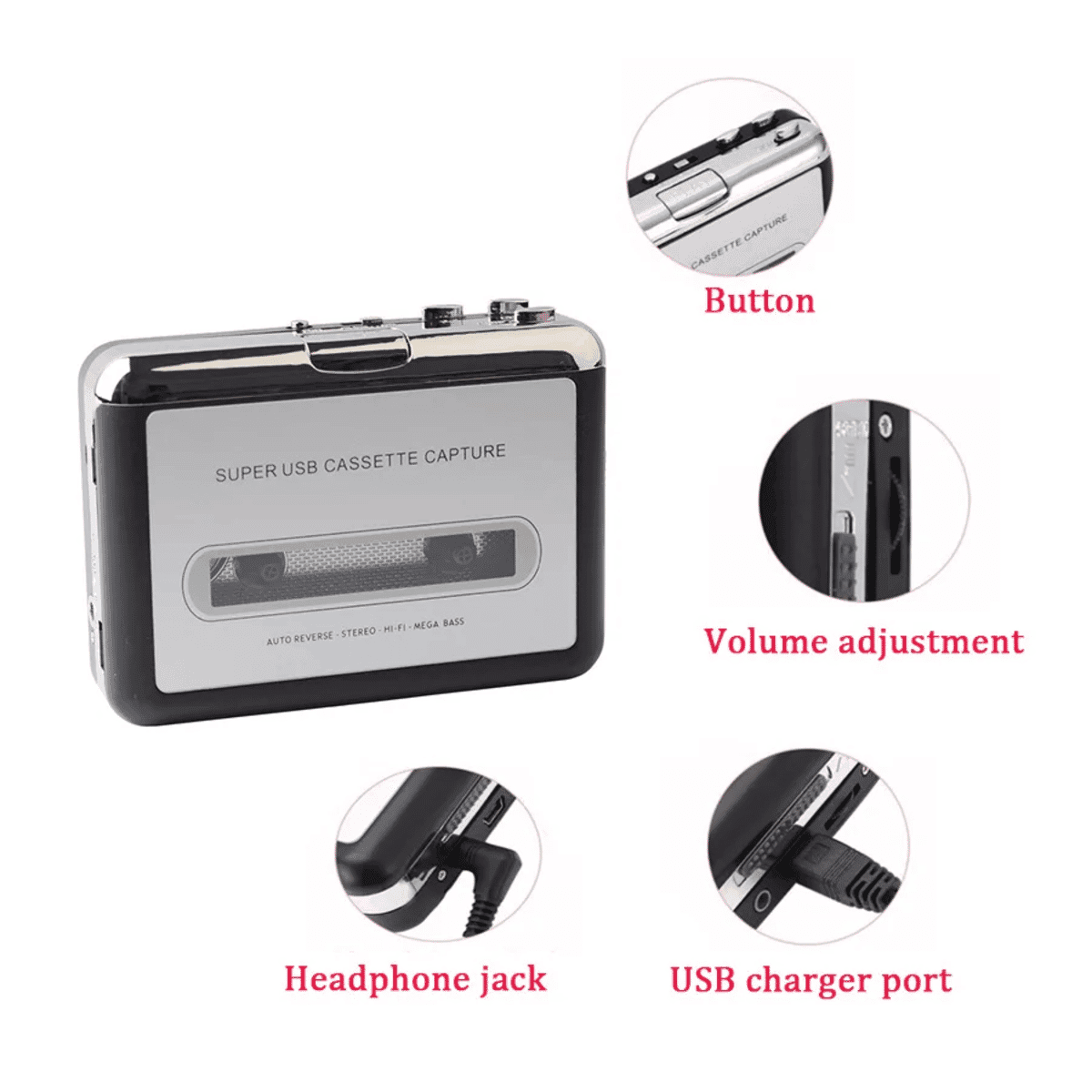 מכשיר לכידת USB עבור קלטות אודיו