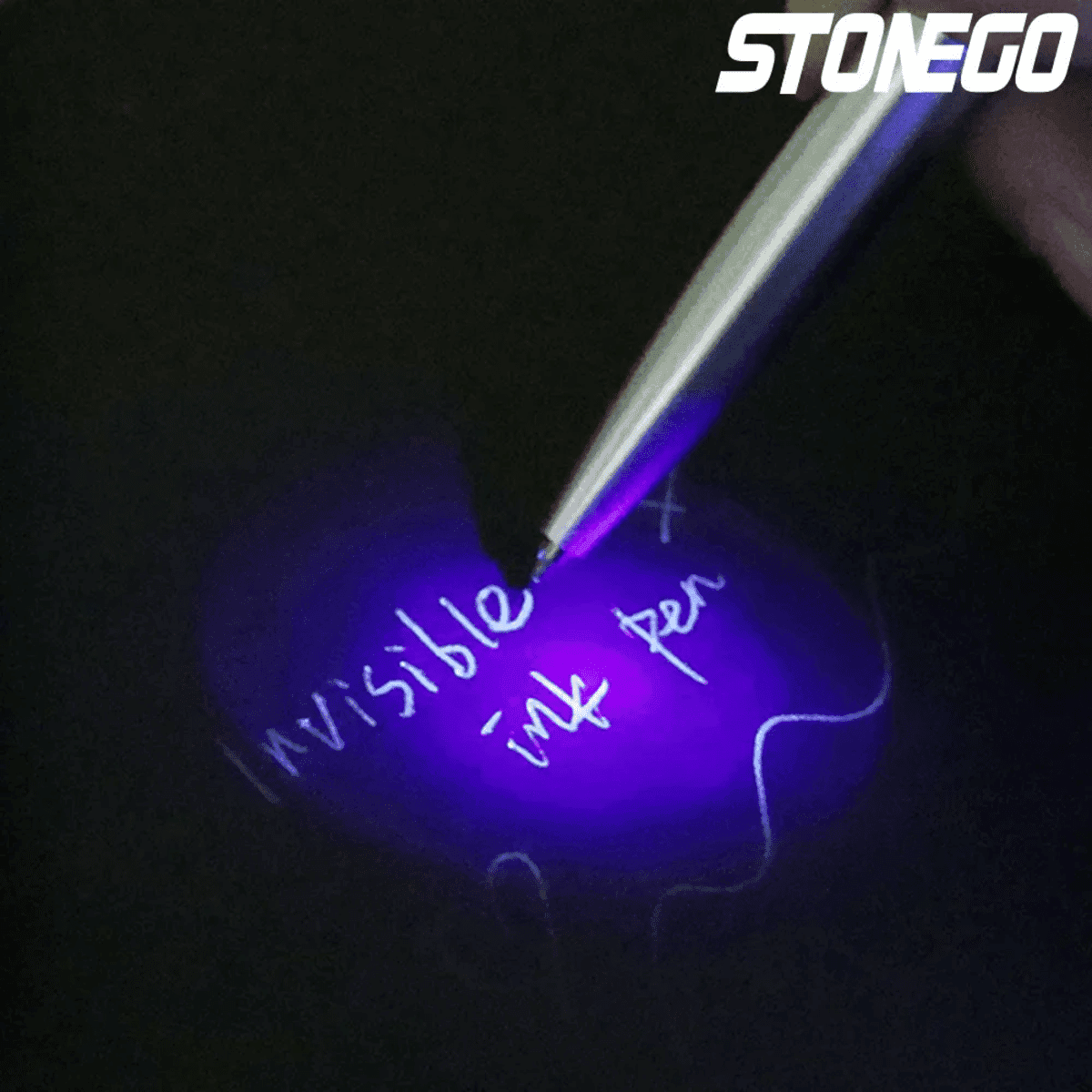 עט דיו בלתי נראה עם מנורת UV