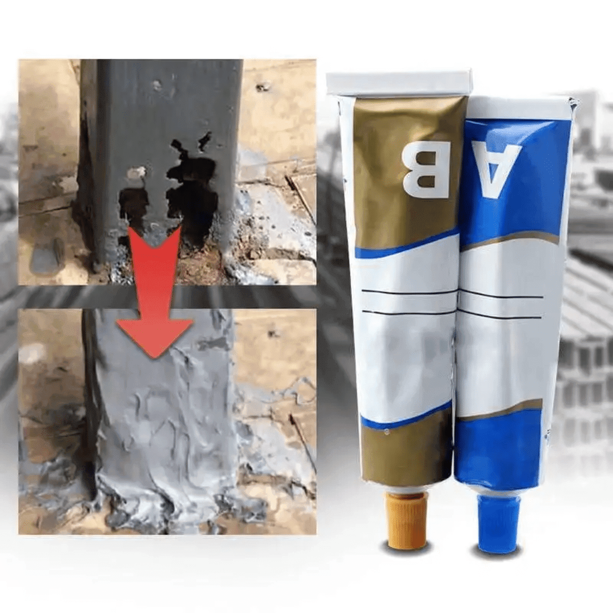 דבק לתיקון מתכת Kafuter 100 גרם – עמיד בטמפרטורה גבוהה