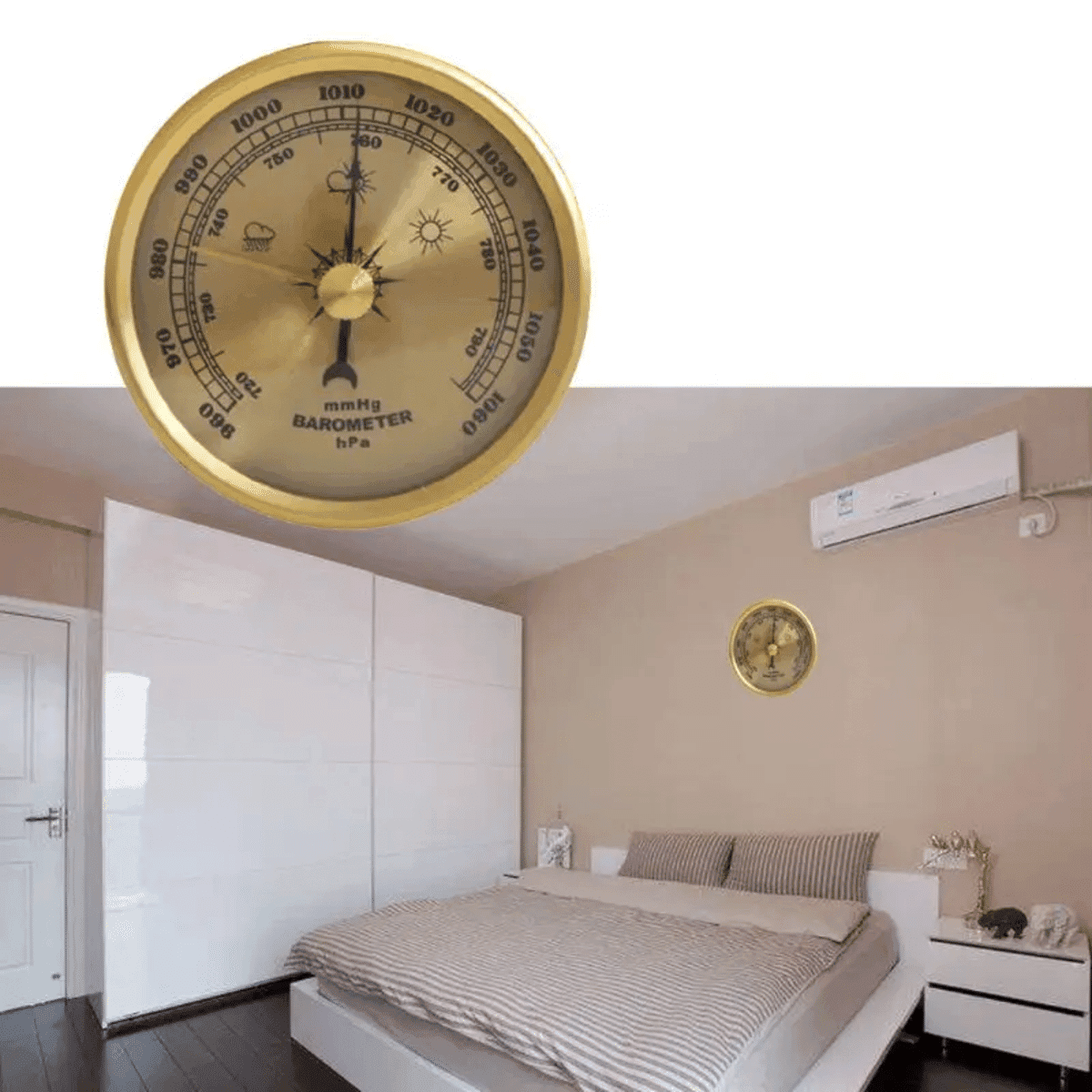 ברומטר אטמוספרי משולב 70 מ"מ – עיצוב קלאסי לקישוט הבית