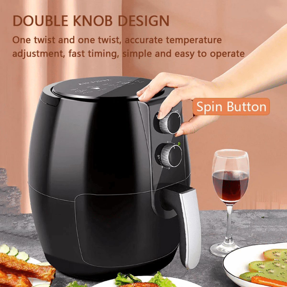 מכשיר Airfryer שמן חכם Xiomi – תנור אוויר 4L לטיגון ולבישול ביתי