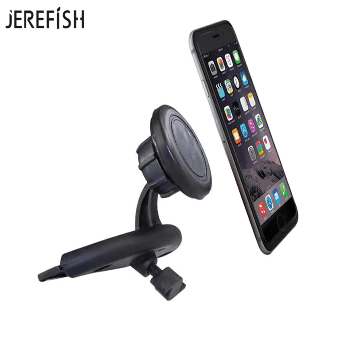 מעמד טלפון לרכב 360 מעלות – JEREFISH מגנטי חזק לחריץ תקליטור