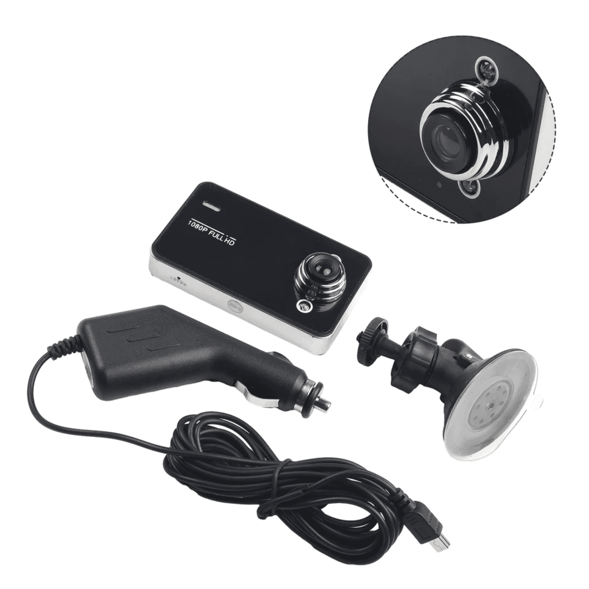 מצלמת רכב DVR HD 1080p – עדשה כפולה עם ראיית לילה וזיהוי תנועה