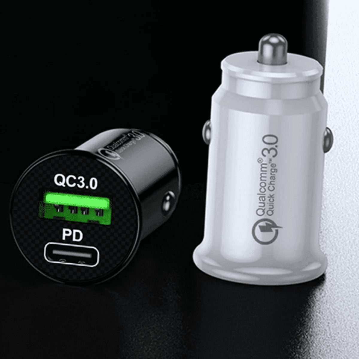 מטען רכב QC 4.0/3.0 USB Type-C – טעינה מהירה עבור iPhone ו-Huawei