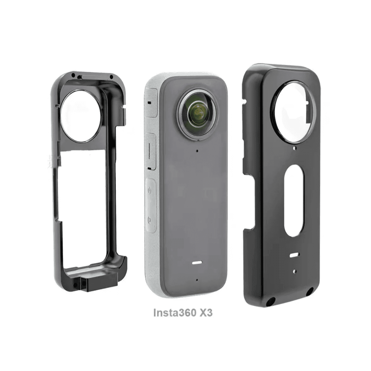 מגן מתכת למצלמת Insta360 X3 עם מסגרת אלומיניום
