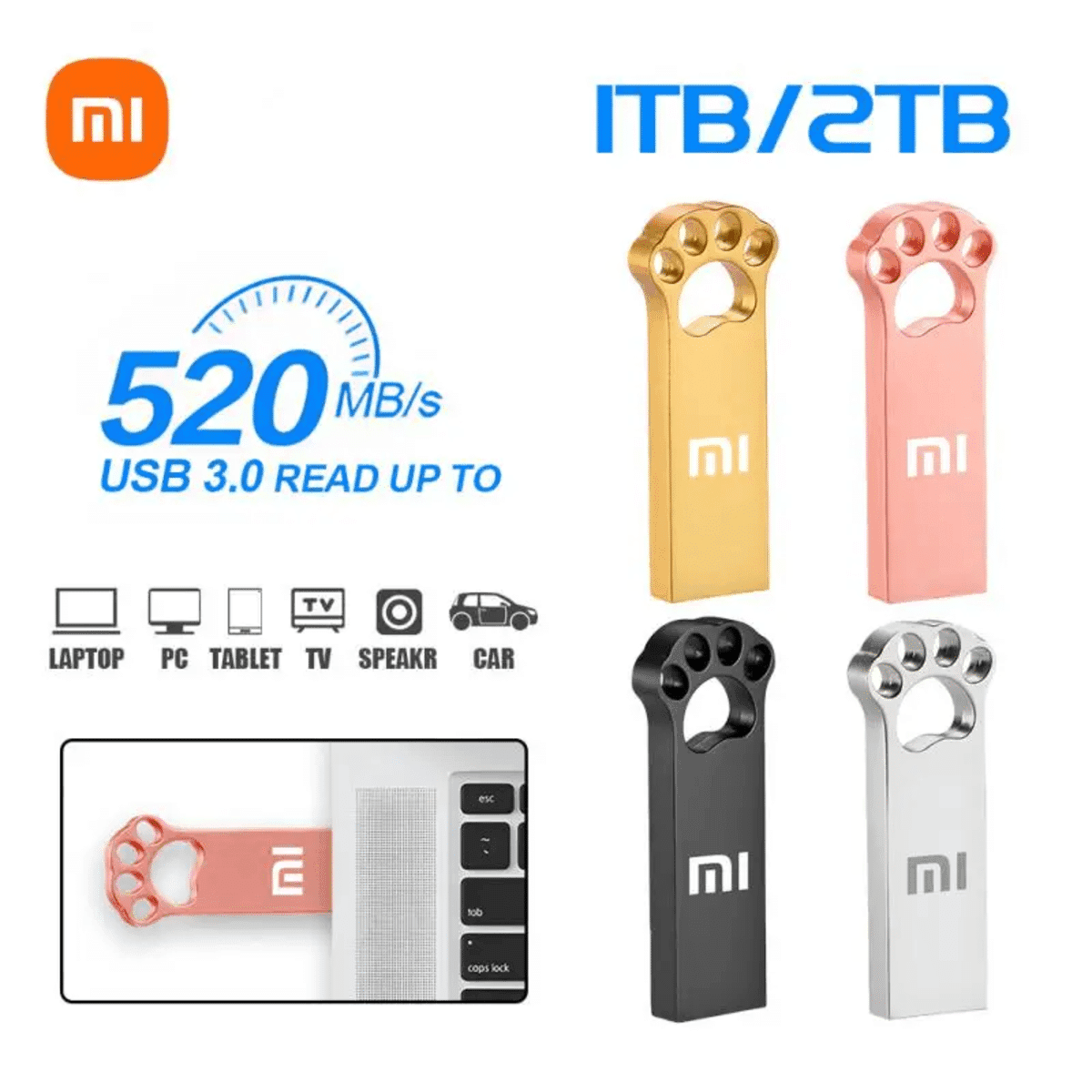 כונן USB 3.1 מהיר 2TB Xiaomi