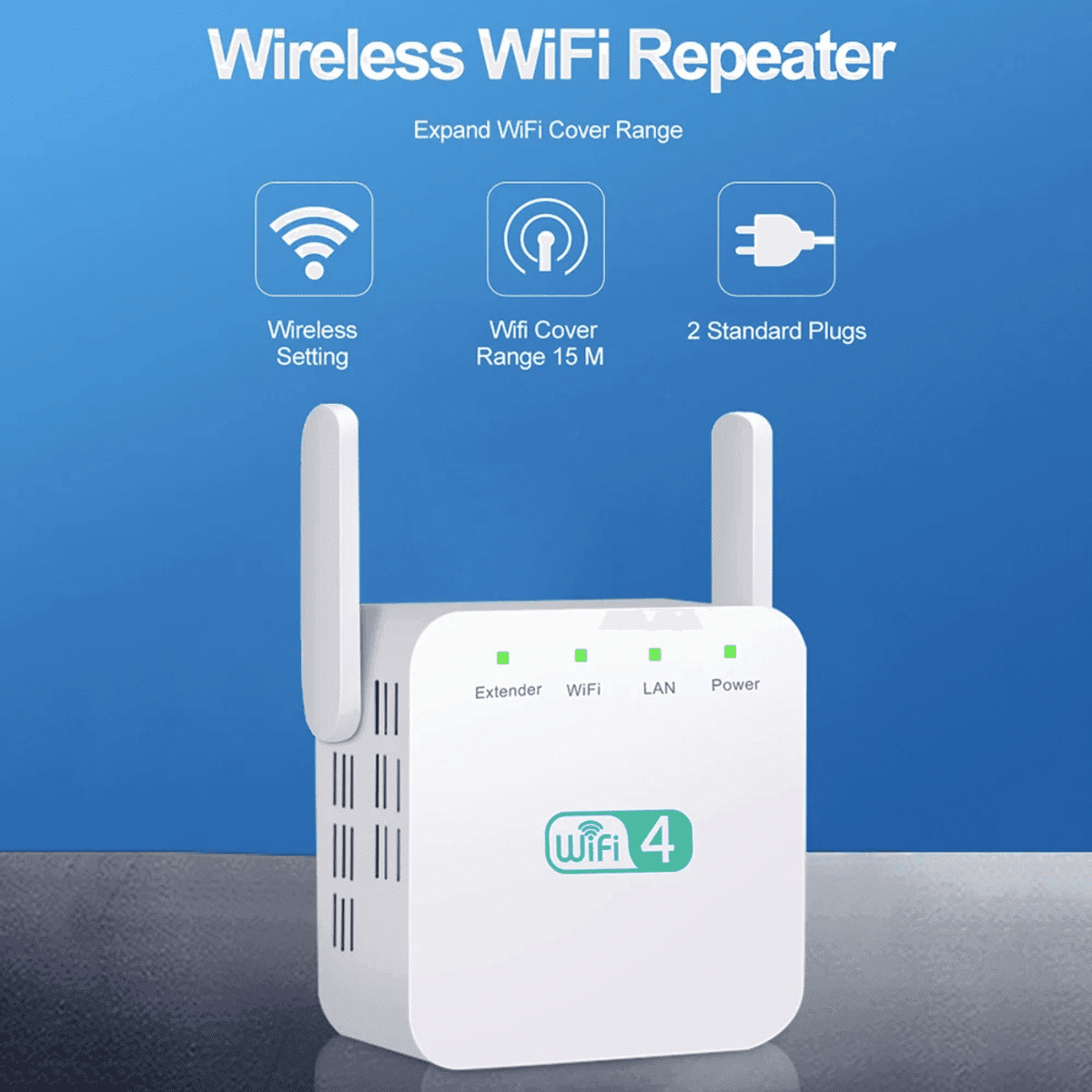 מאריך טווח אלחוטי WiFi Repeater – 300Mbps