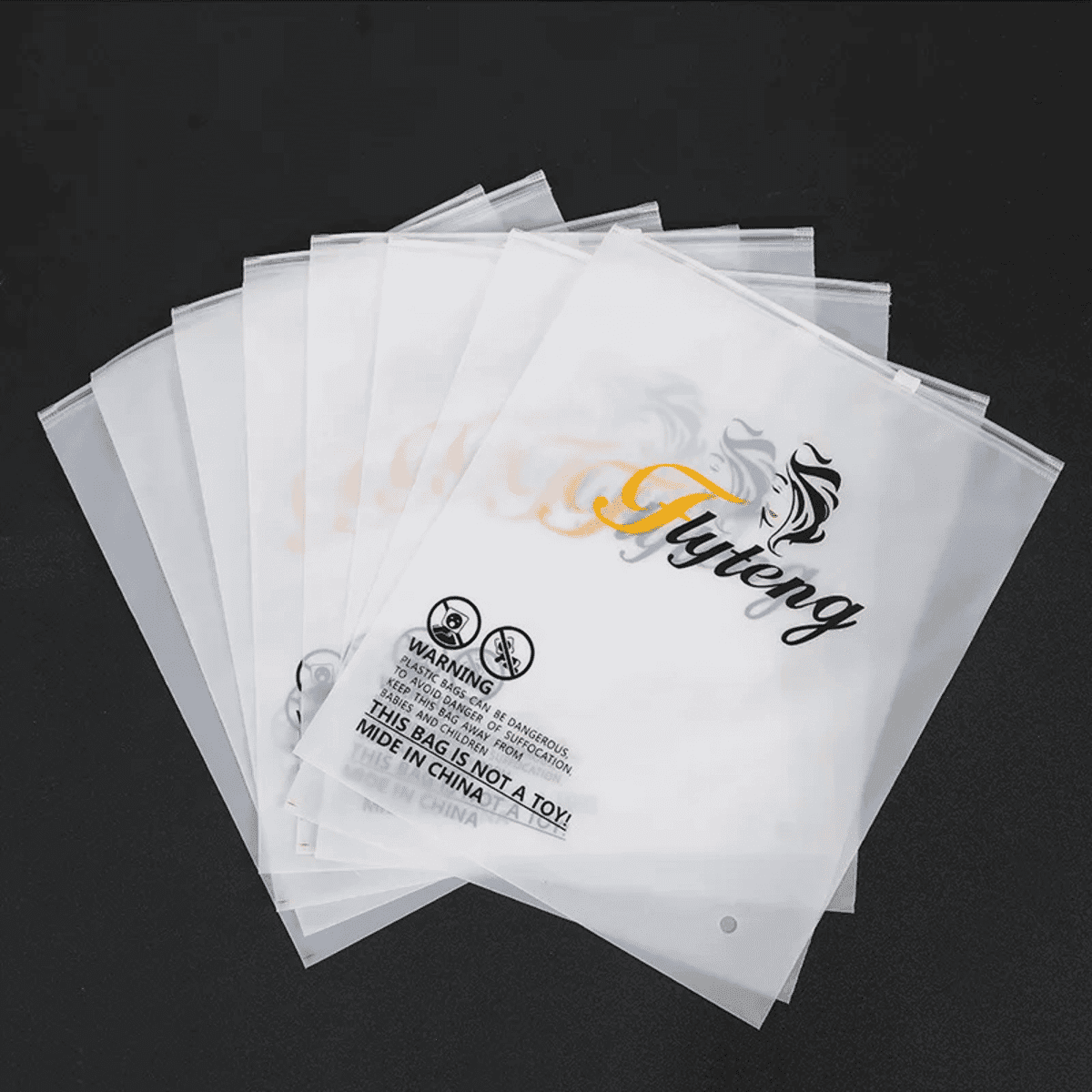 חבילת שקיות Ziplock חלביות לאריזת בגדים