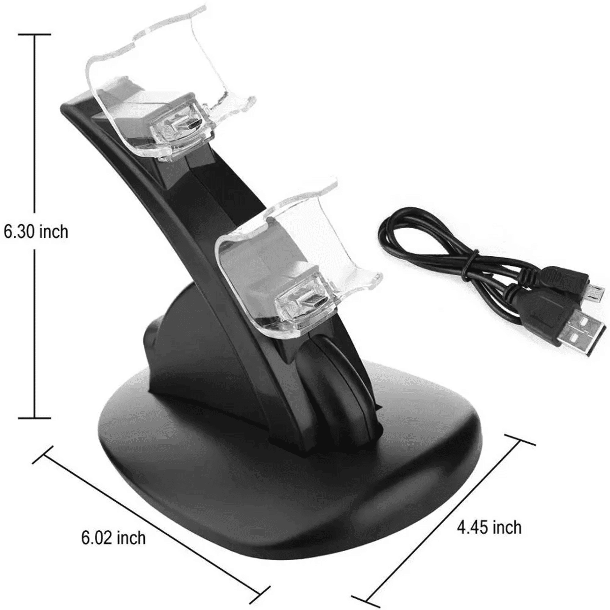 תחנת טעינה כפולה עם תאורת LED לבקרי PS4