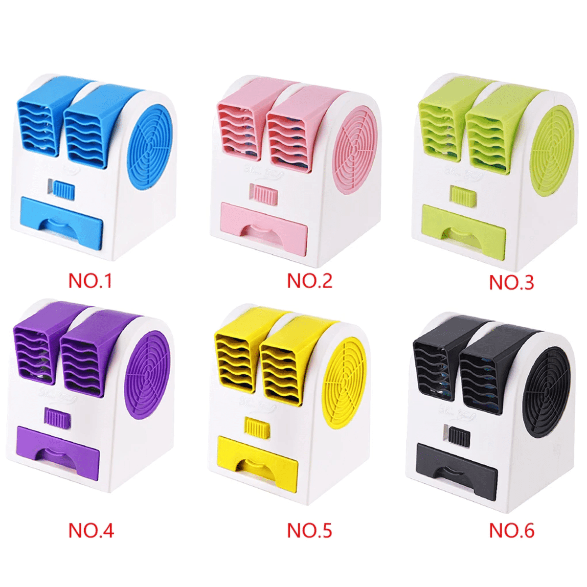 מיני מזגן נייד אישי USB עם מאוורר כפול