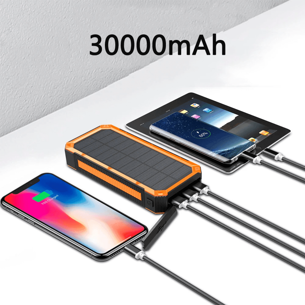 מטען סולארי עמיד למים 20,000mAh