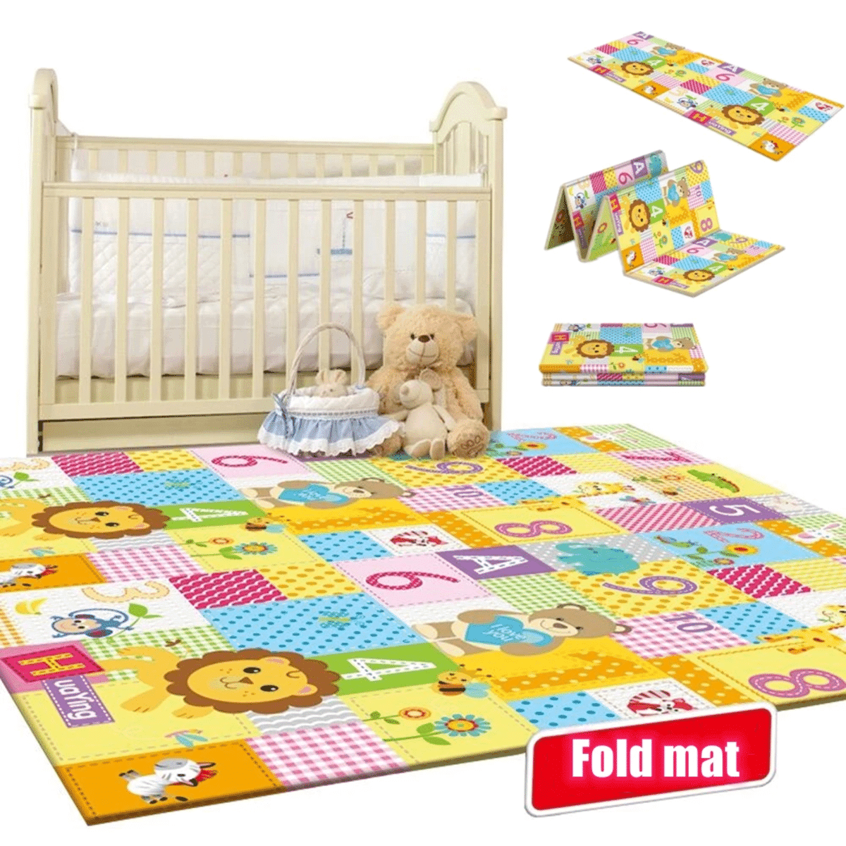 מחצלת משחק מתקפלת לתינוק - 180x100 ס"מ