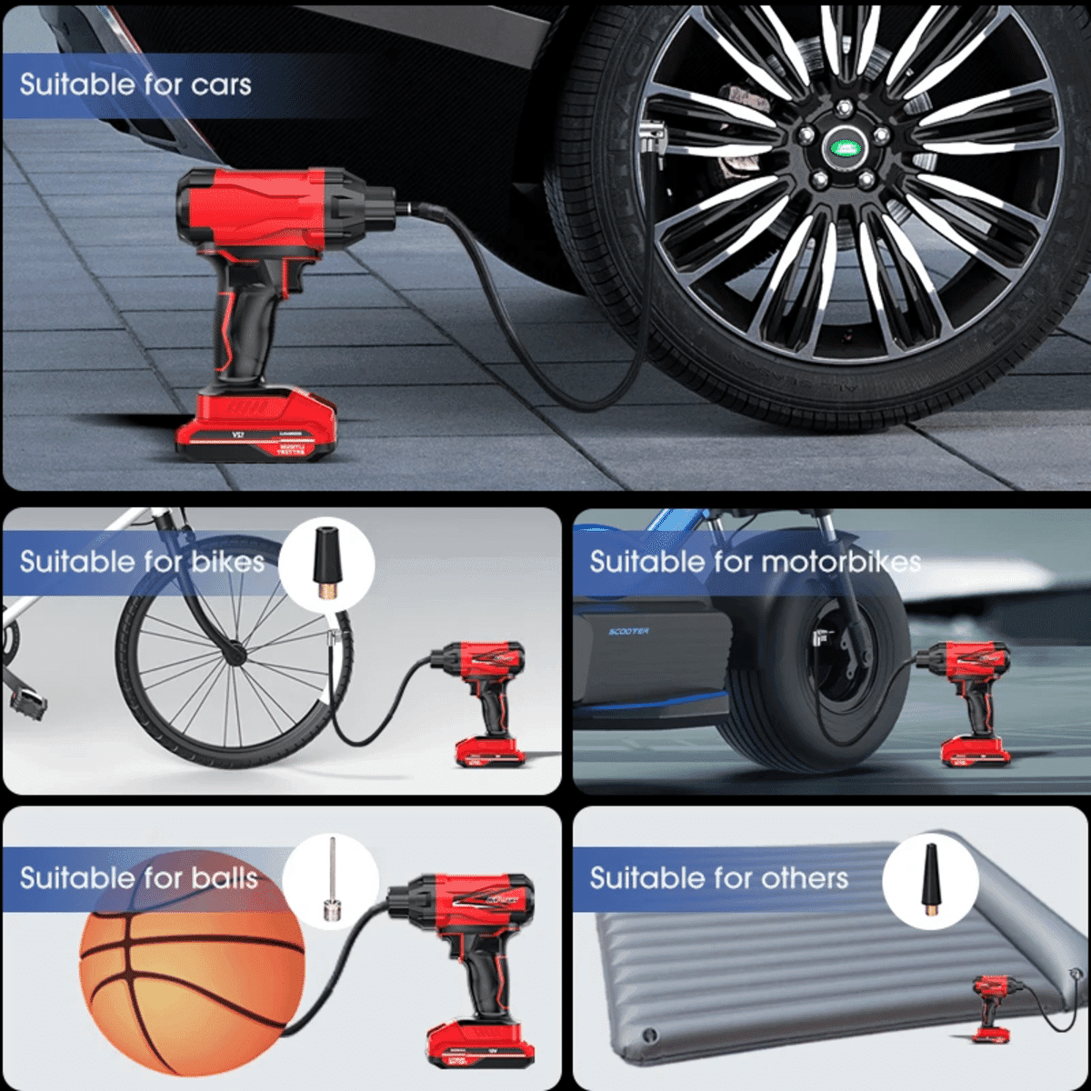 מדחס אוויר אלחוטי CARSUN לרכב