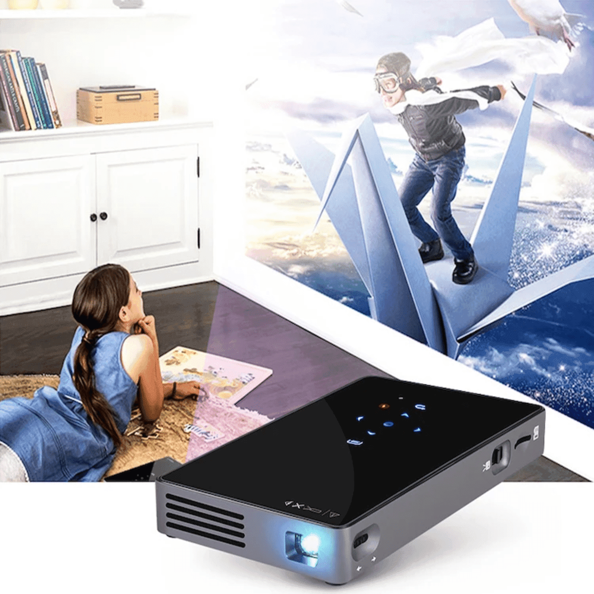 מקרן מיני כיס אלחוטי P8 עם 4K HD 1080p – קולנוע ביתי חכם