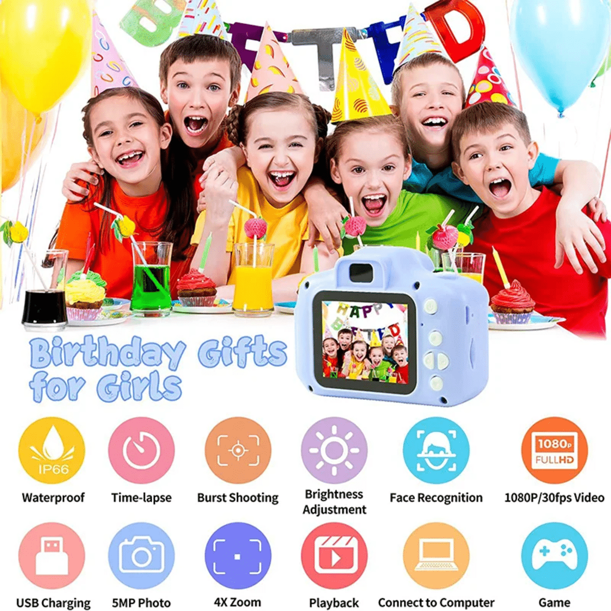 מצלמה דיגיטלית לילדים KiddyCam-HD – תיעוד חוויות בצבע