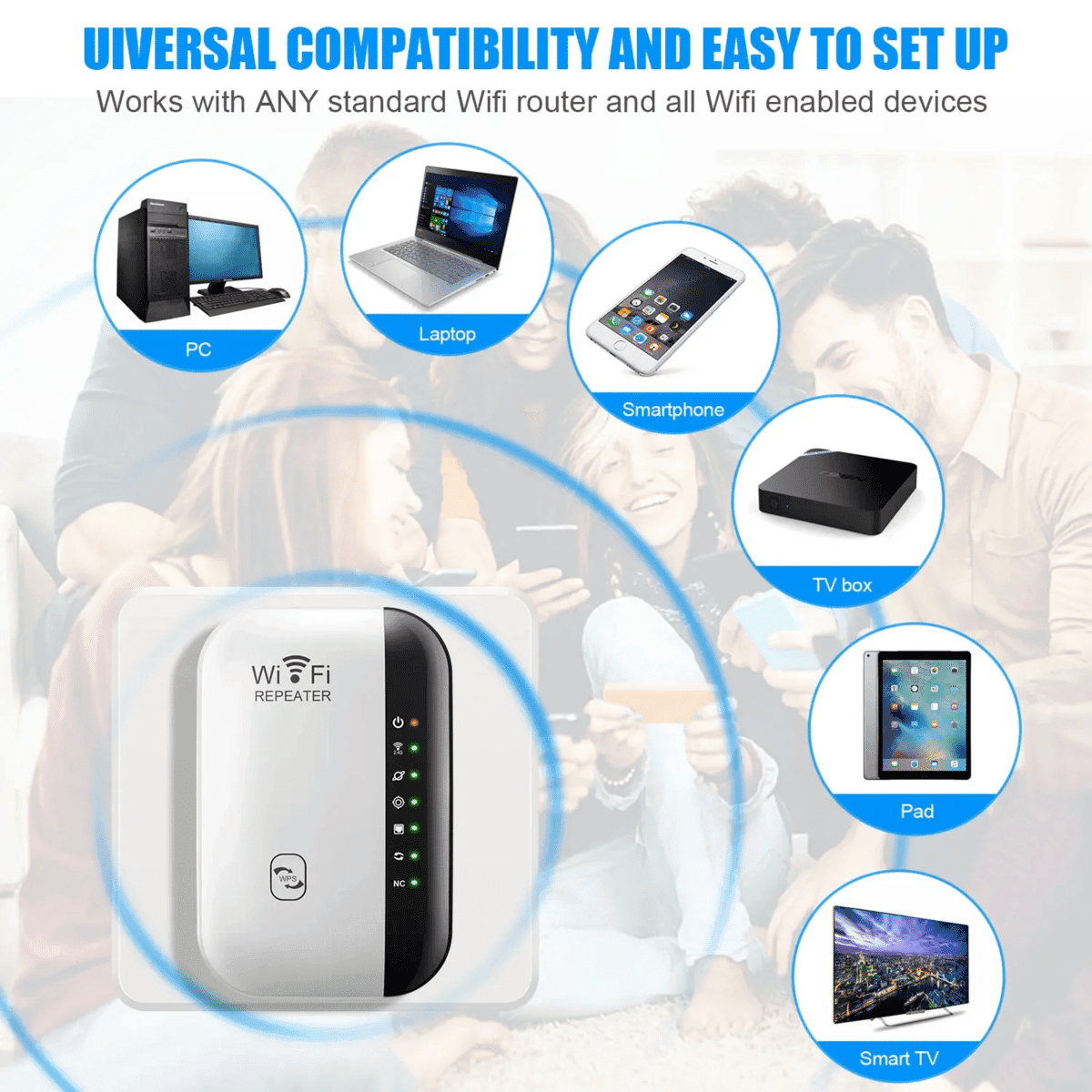 מגבר WiFi אלחוטי 300Mbps