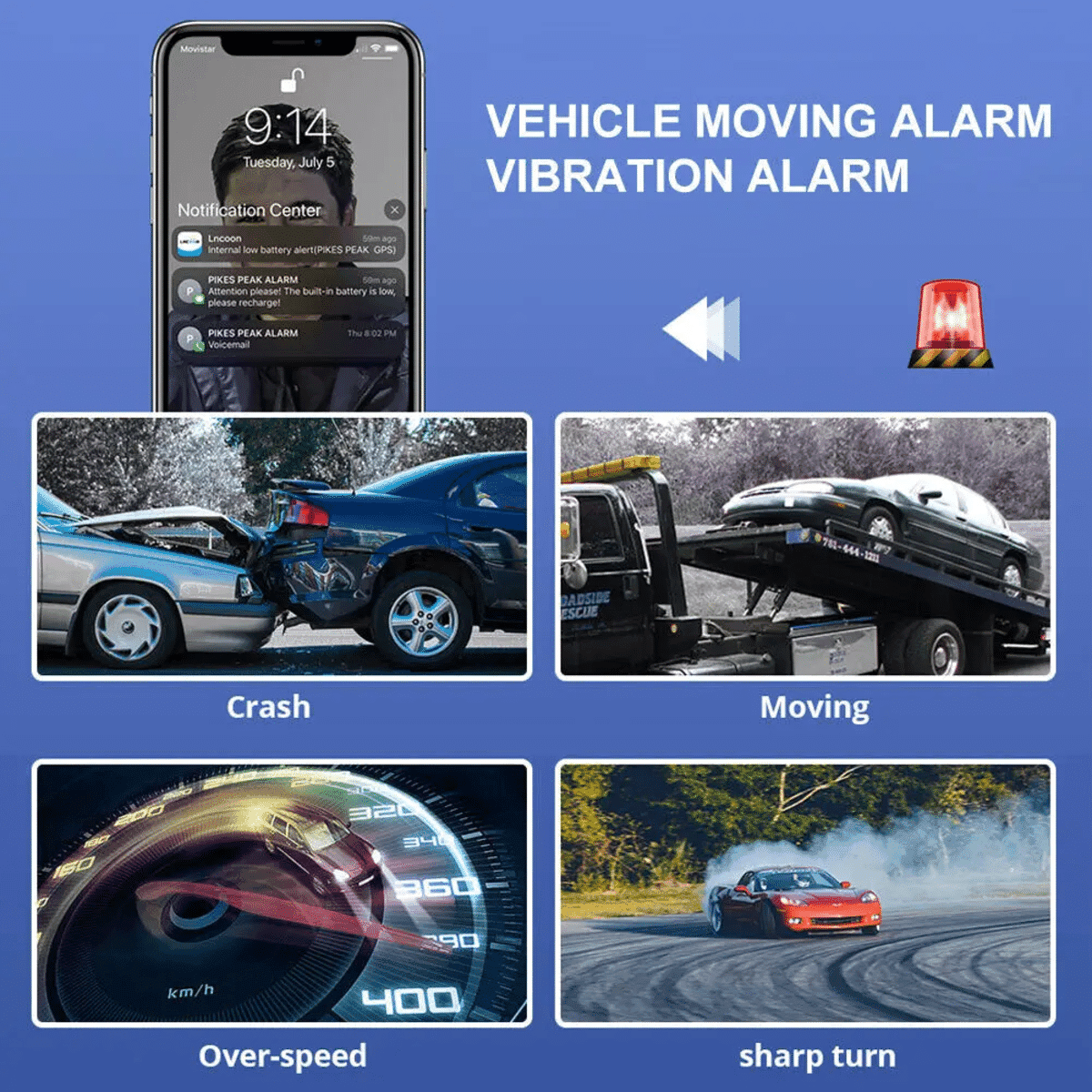 מטען רכב ST-909 כפול USB עם GPS ואפליקציה למעקב