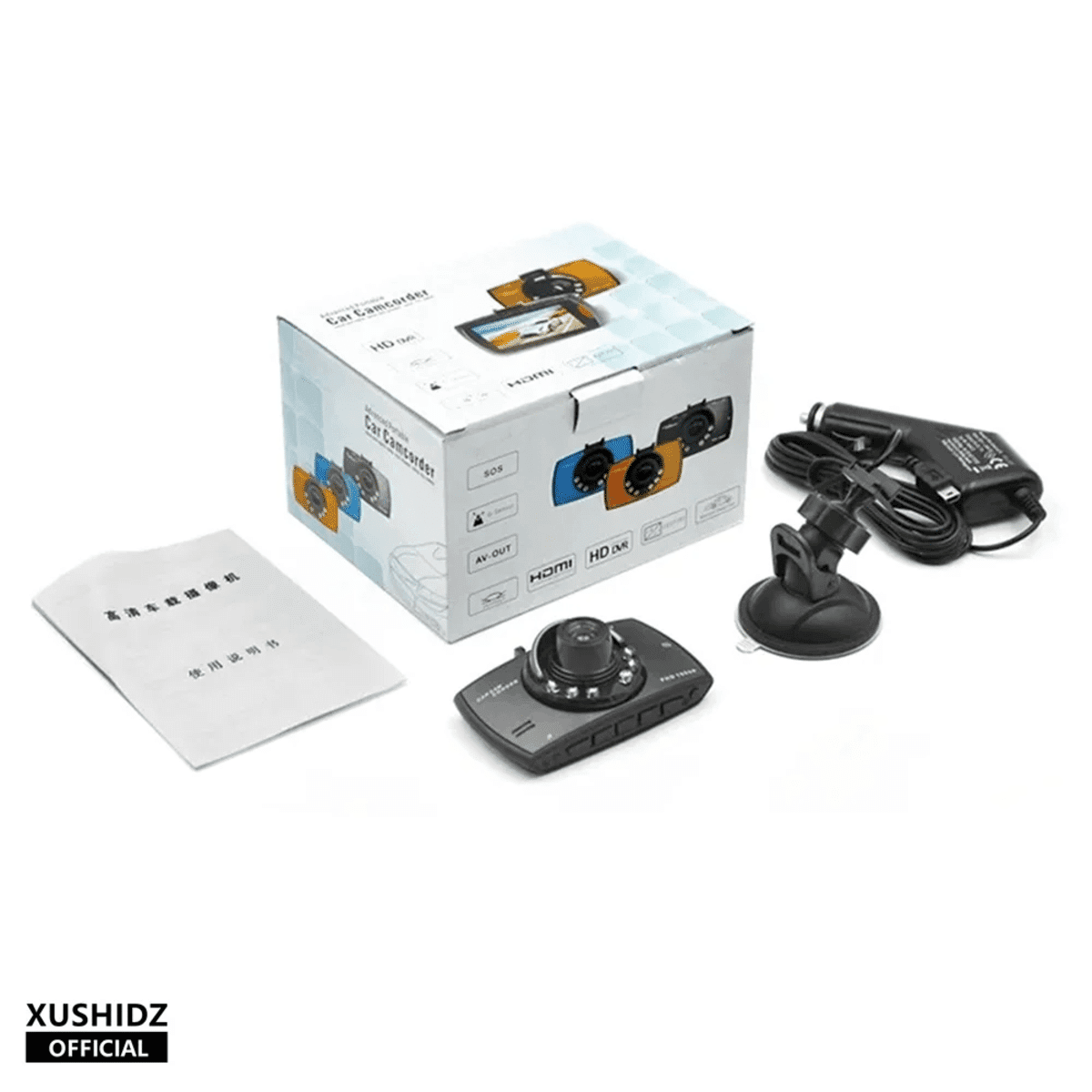 מצלמת רכב Xushidz Q02 – ראיית לילה 1080p HD עם הקלטת לולאה